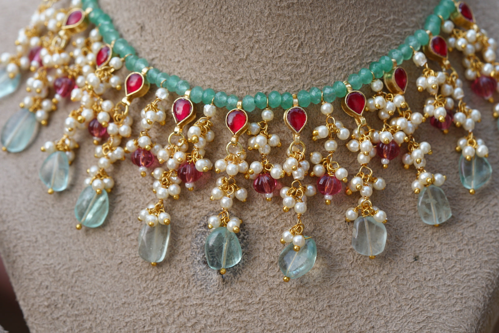 Beads necklace set (4-6678)(N) - JEWELSTYLE