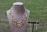 Beads necklace set (4-6690)(N)