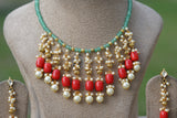beads necklace set (4-6722)(N)