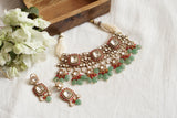 Polki Necklace set (4-7991)(B)