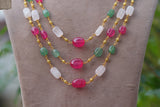 beads necklace set (4-6721)(N)