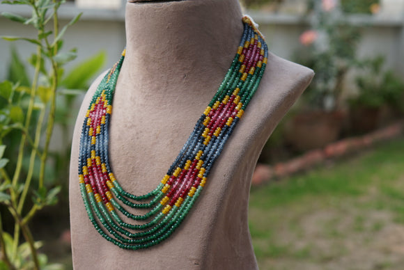 Multi Beads Necklace (4-7909)(K)(offer piece)