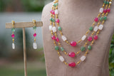 beads necklace set (4-6721)(N)