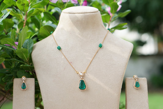 Polki Pendant Set (4-9440)(B)INTRODUCTORY PRICE)