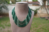 Green Beads Necklace (4-7908)(K)(offer piece)