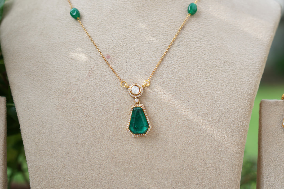 Polki Pendant Set (4-9440)(B)INTRODUCTORY PRICE)