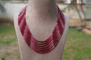 Red Beads Necklace (4-7907)(K)(offer piece)