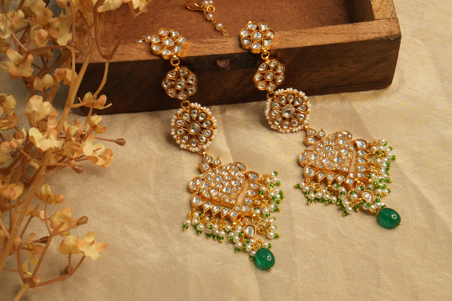Kundan Earrings (1-4968)(R)