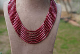 Red Beads Necklace (4-7907)(K)(offer piece)