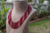 Red Beads Necklace (4-7907)(K)(offer piece)