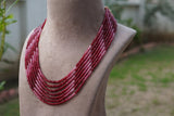 Red Beads Necklace (4-7907)(K)(offer piece)