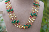 beads necklace set (4-6720)(N)