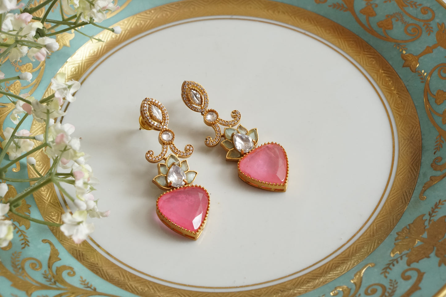 Polki earrings (1-4891)(B) - JEWELSTYLE