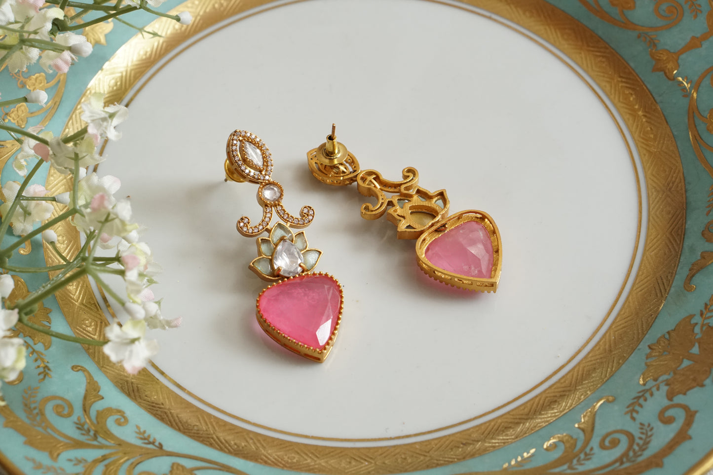 Polki earrings (1-4891)(B) - JEWELSTYLE