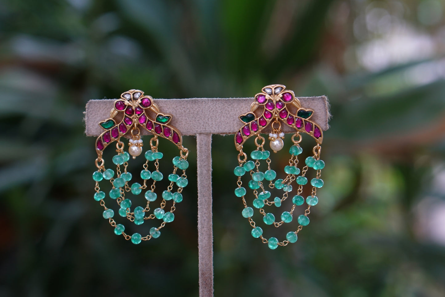 Kundan earrings (1-3760)(K) - JEWELSTYLE
