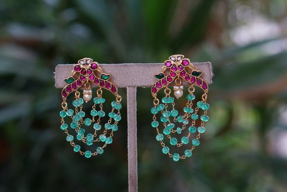 Kundan earrings (1-3760)(K)