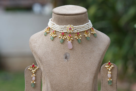 Kundan choker set (4-6716)(N)