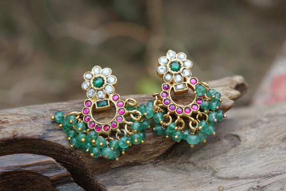 Small Kundan earrings  (1-3759)(AK)