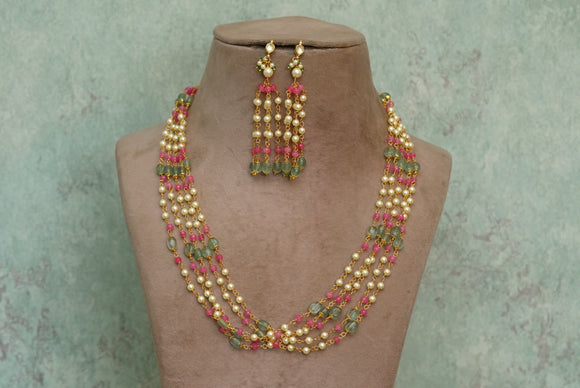 Beads necklace set (4-6699)(N)