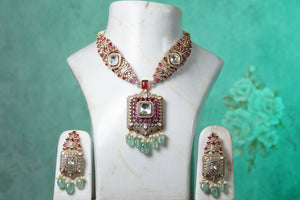 Polki Necklace Set (4-8362)(B)