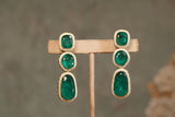 Green Doublet stone polki  Earring (1-4202)(B)