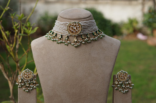 Kundan Choker set (4-8753)(B) - JEWELSTYLE