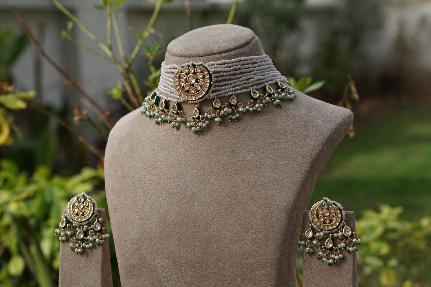 Kundan Choker set (4-8753)(B) - JEWELSTYLE