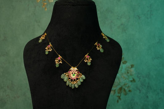 Invisible Kundan Necklace (4-8879)(A) - JEWELSTYLE