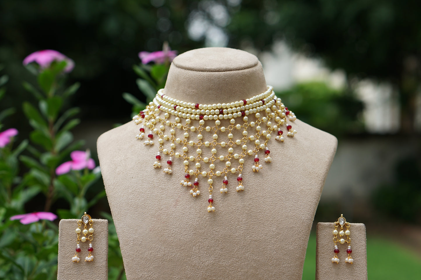 Beads Necklace Set (4-9487)(N)