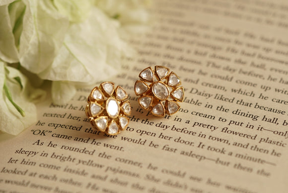 Polki studs  Earring (1-4237)(B)