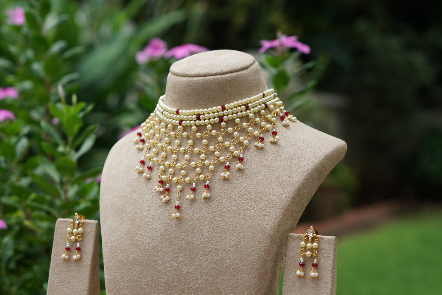Beads Necklace Set (4-9487)(N)