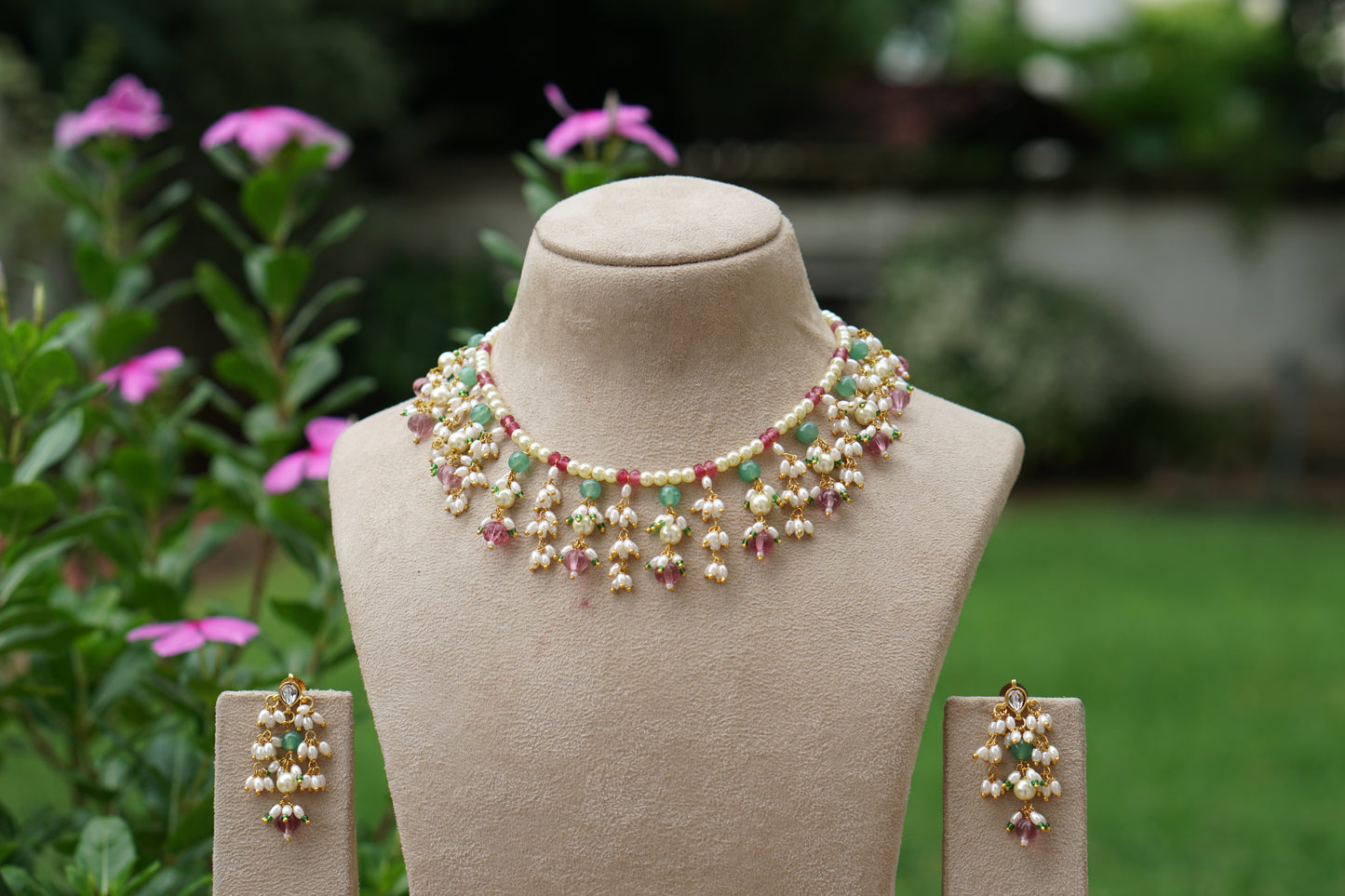 Beads Necklace Set (4-9486)(N)