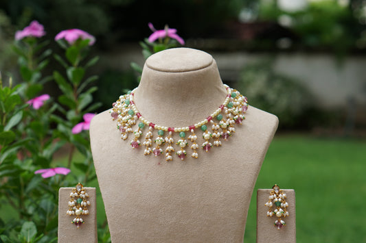 Beads Necklace Set (4-9486)(N)