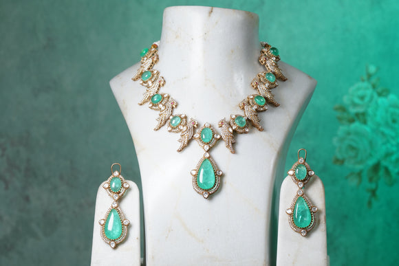 Polki Necklace Set (4-8360)(B)