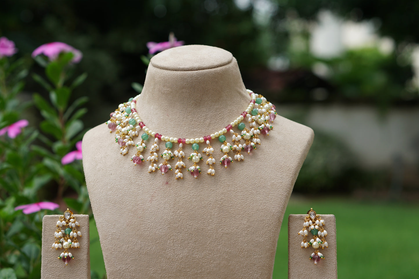 Beads Necklace Set (4-9486)(N)