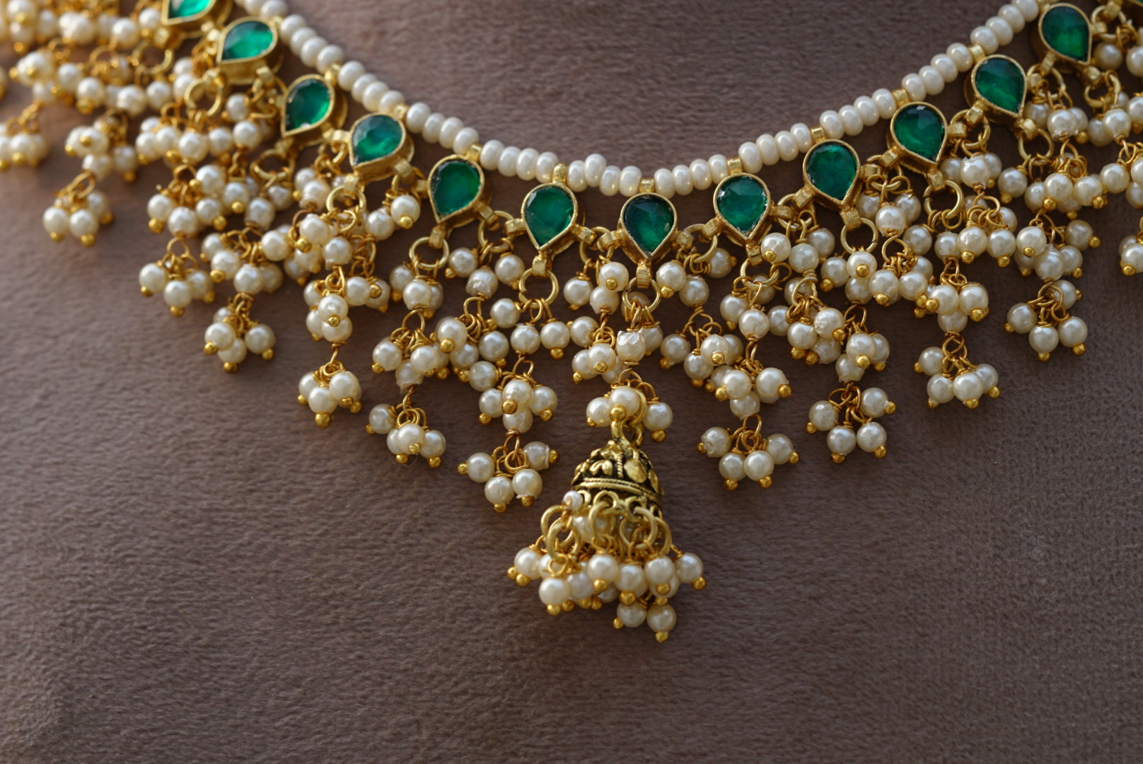 Kundan Beads necklace set  (4-6704)(N) - JEWELSTYLE