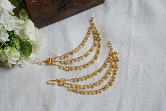 Beads 3 line Ear chain (9-227)(N)