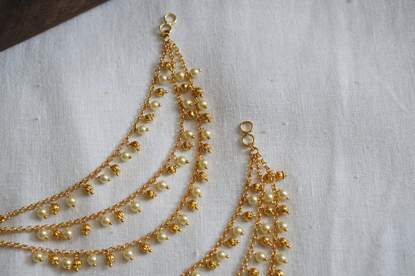 Beads 3 line Ear chain (9-227)(N)