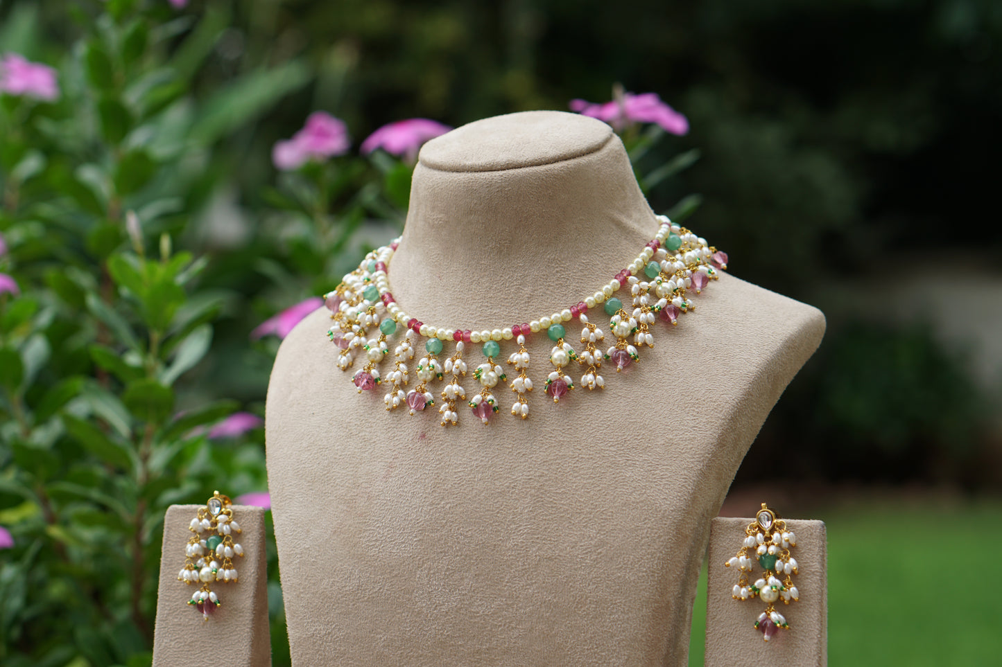 Beads Necklace Set (4-9486)(N)