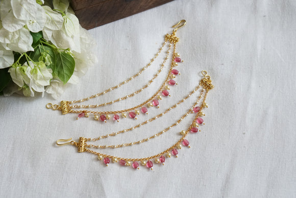 Beads 3 line Ear chain (9-226)(N)