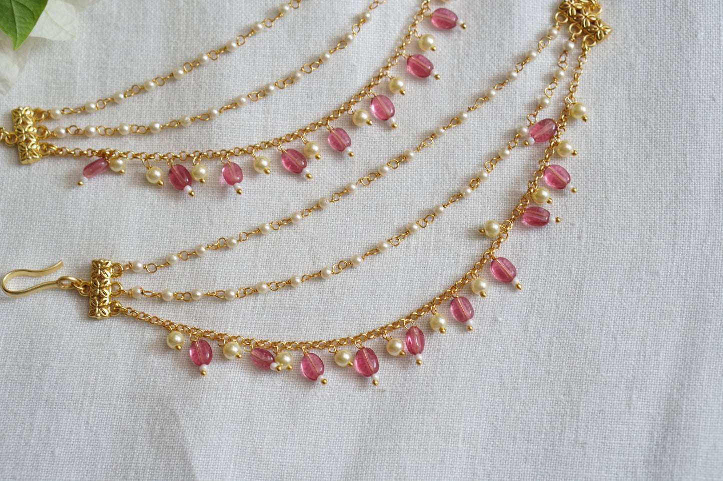 Beads 3 line Ear chain (9-226)(N) - JEWELSTYLE