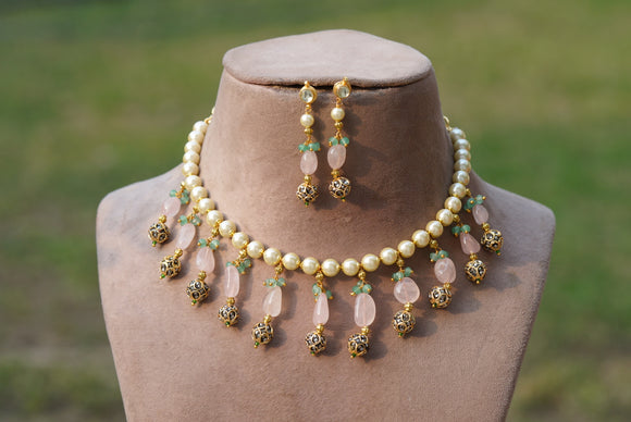 Beads necklace set (4-6710)(N)