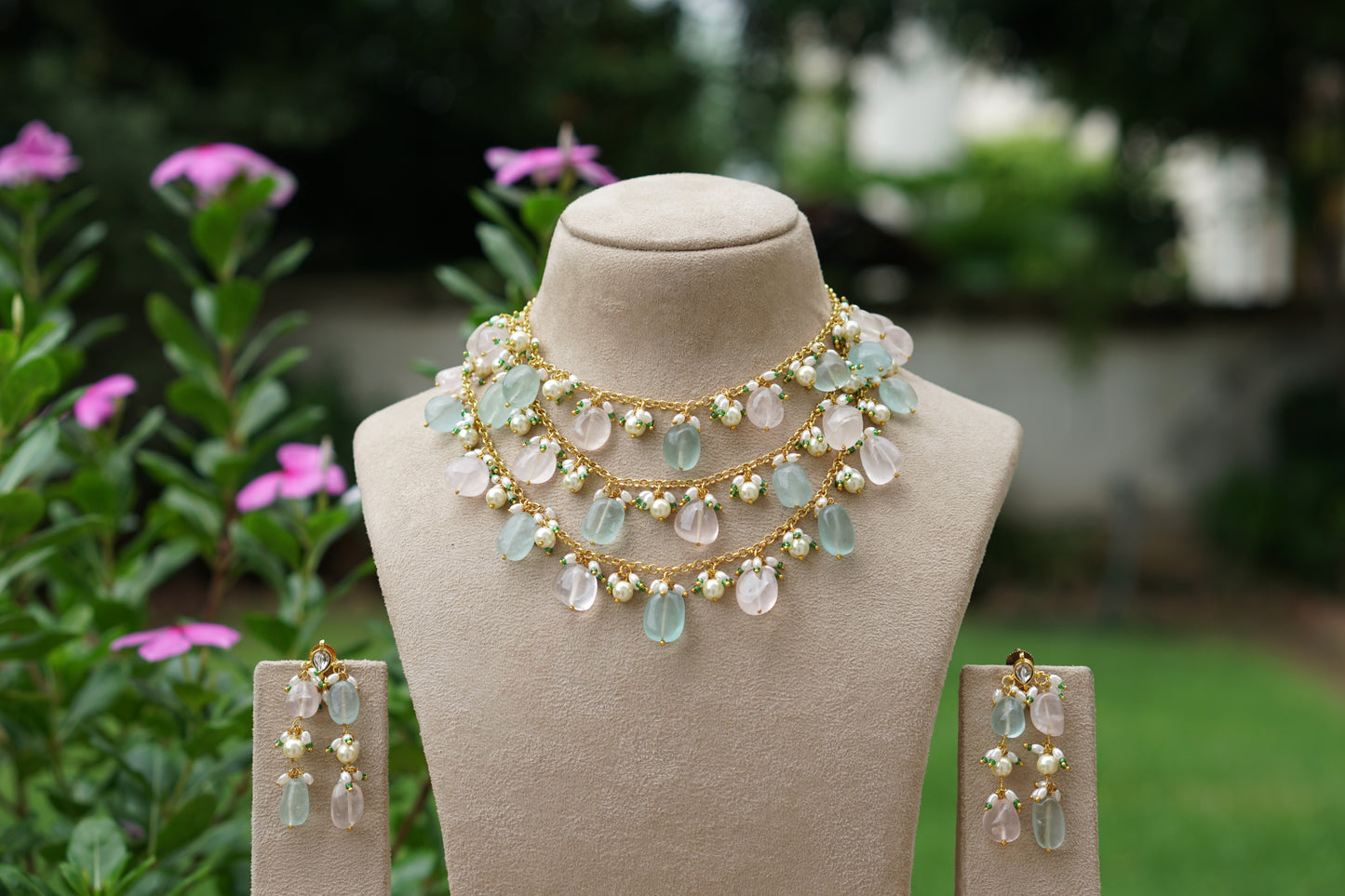 Beads Necklace Set (4-9485)(N)