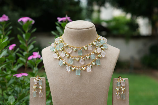Beads Necklace Set (4-9485)(N)