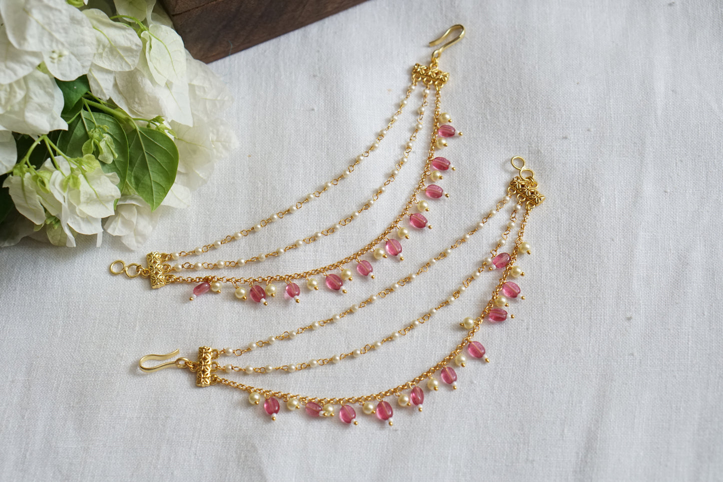 Beads 3 line Ear chain (9-226)(N) - JEWELSTYLE