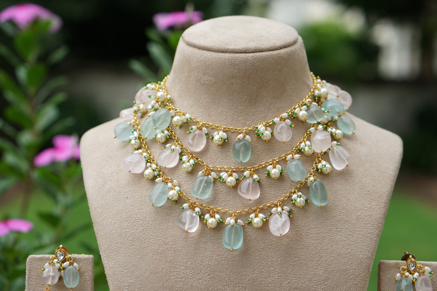 Beads Necklace Set (4-9485)(N)