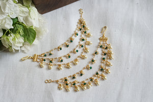 Beads 3 line Ear chain (9-228)(N)