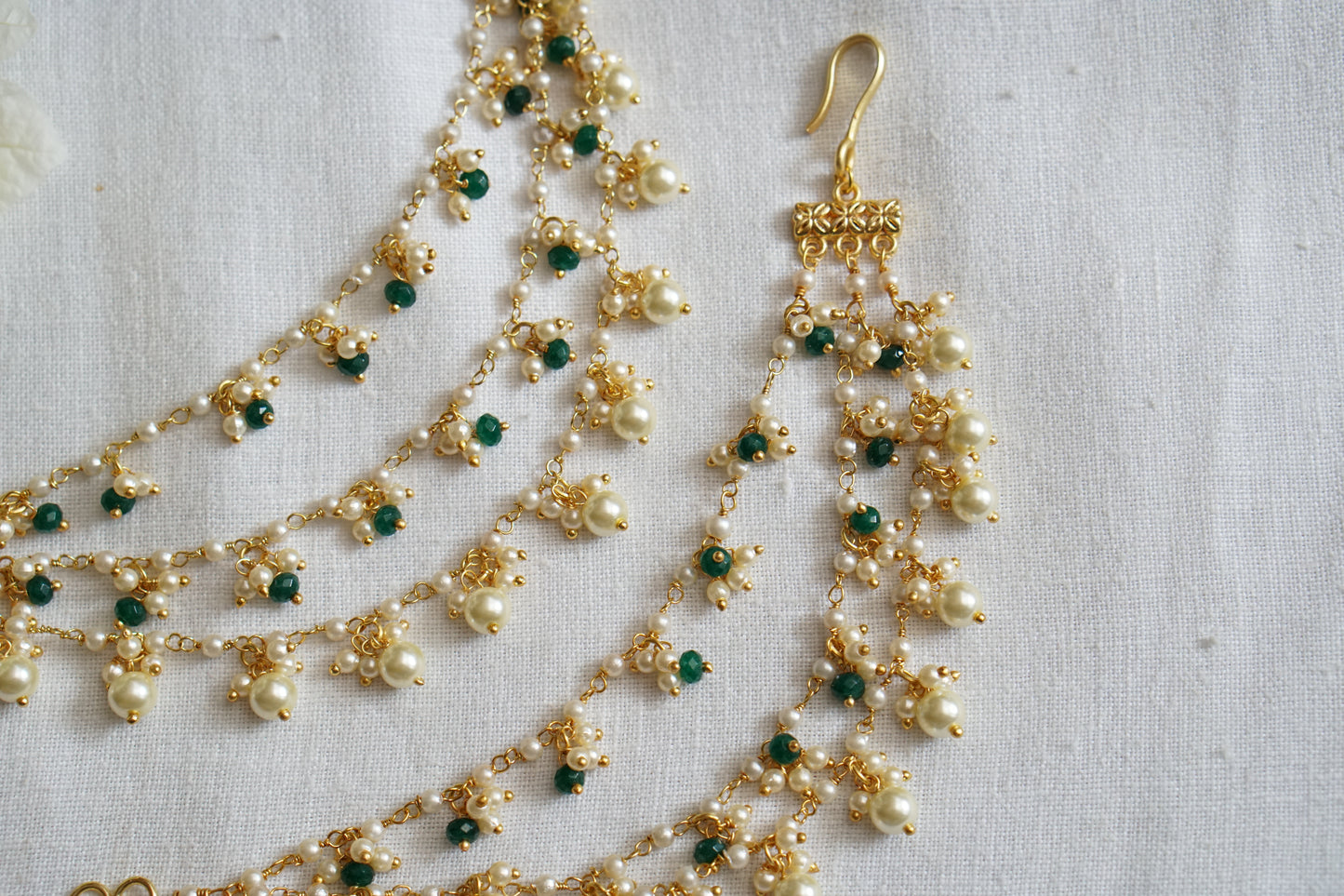 Beads 3 line Ear chain (9-228)(N) - JEWELSTYLE