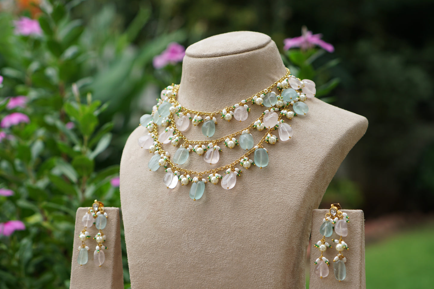 Beads Necklace Set (4-9485)(N)