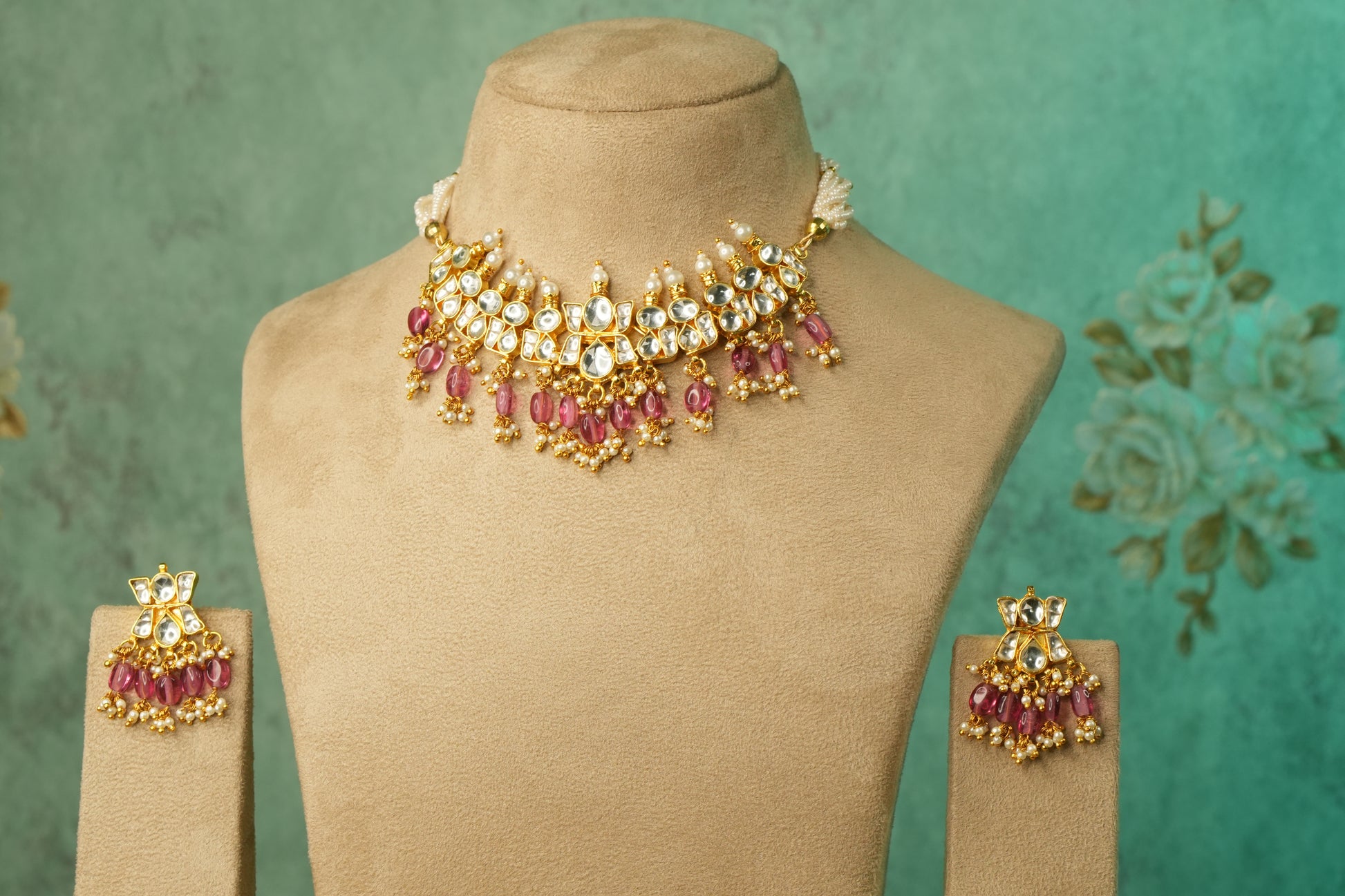 Kundan Choker Set (4-8871)(A) - JEWELSTYLE